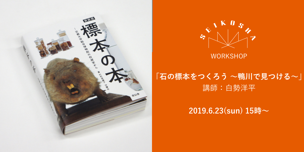 石の標本をつくろう 〜鴨川で見つける〜　『新装版　標本の本　京都大学総合博物館の収蔵室から』（青幻舎ビジュアル文庫） 刊行記念イベント